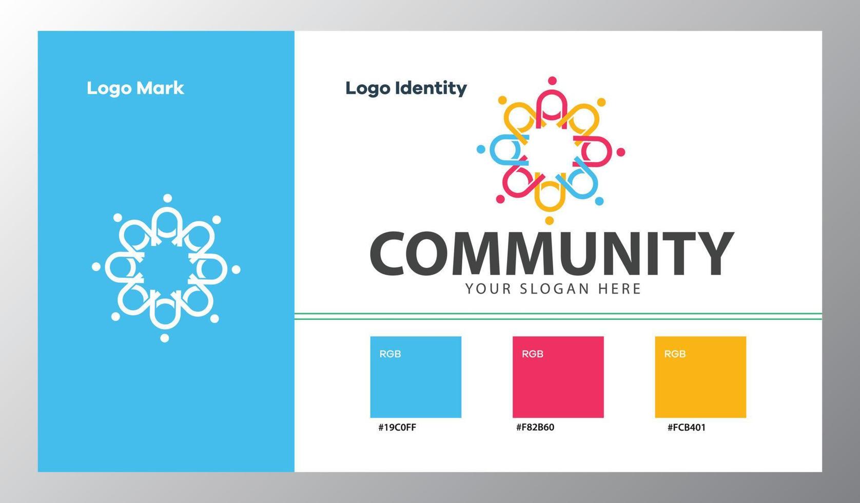 logotipo de la comunidad de unidad vector