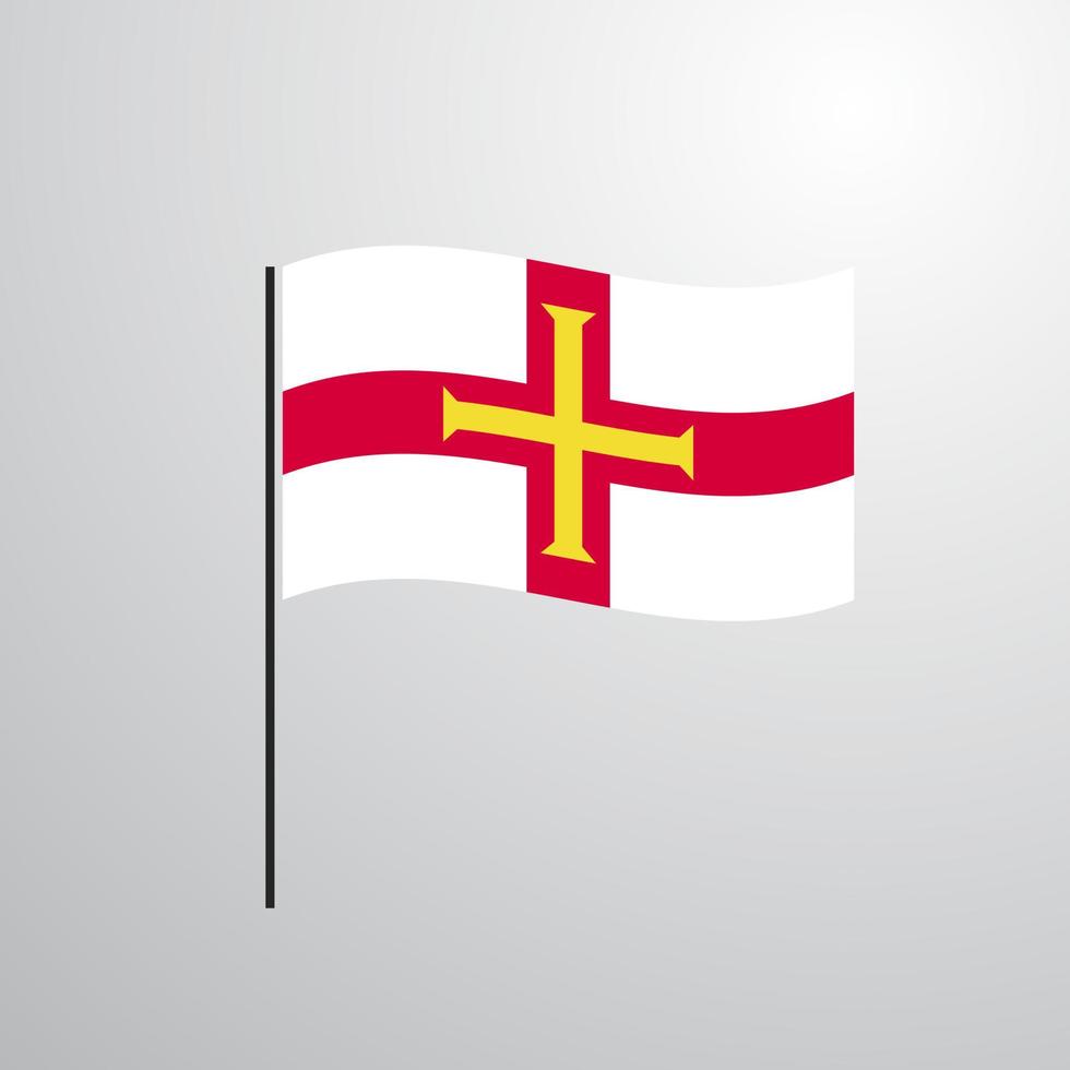 Guernsey waving Flag vector