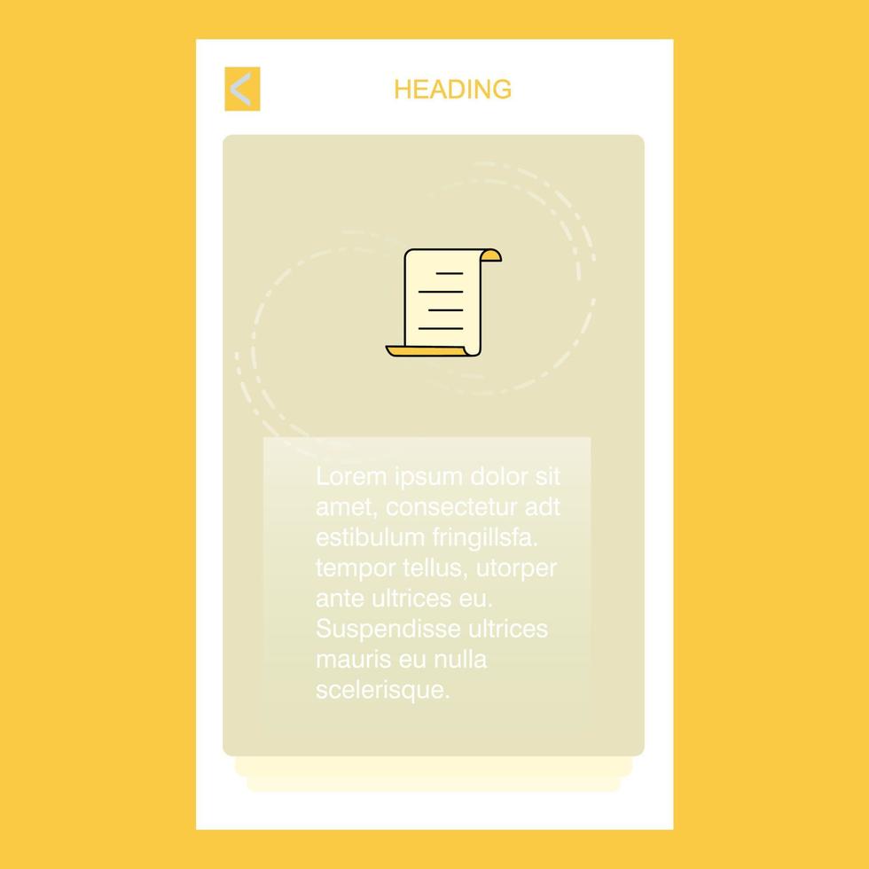 Document mobile vertical banner design design Vector