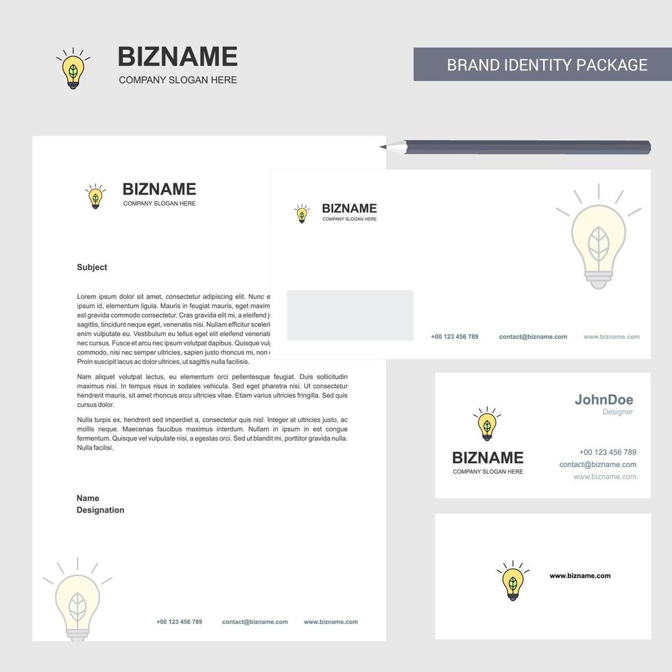 Idea Business Letterhead Envelope and visiting Card Design vector template