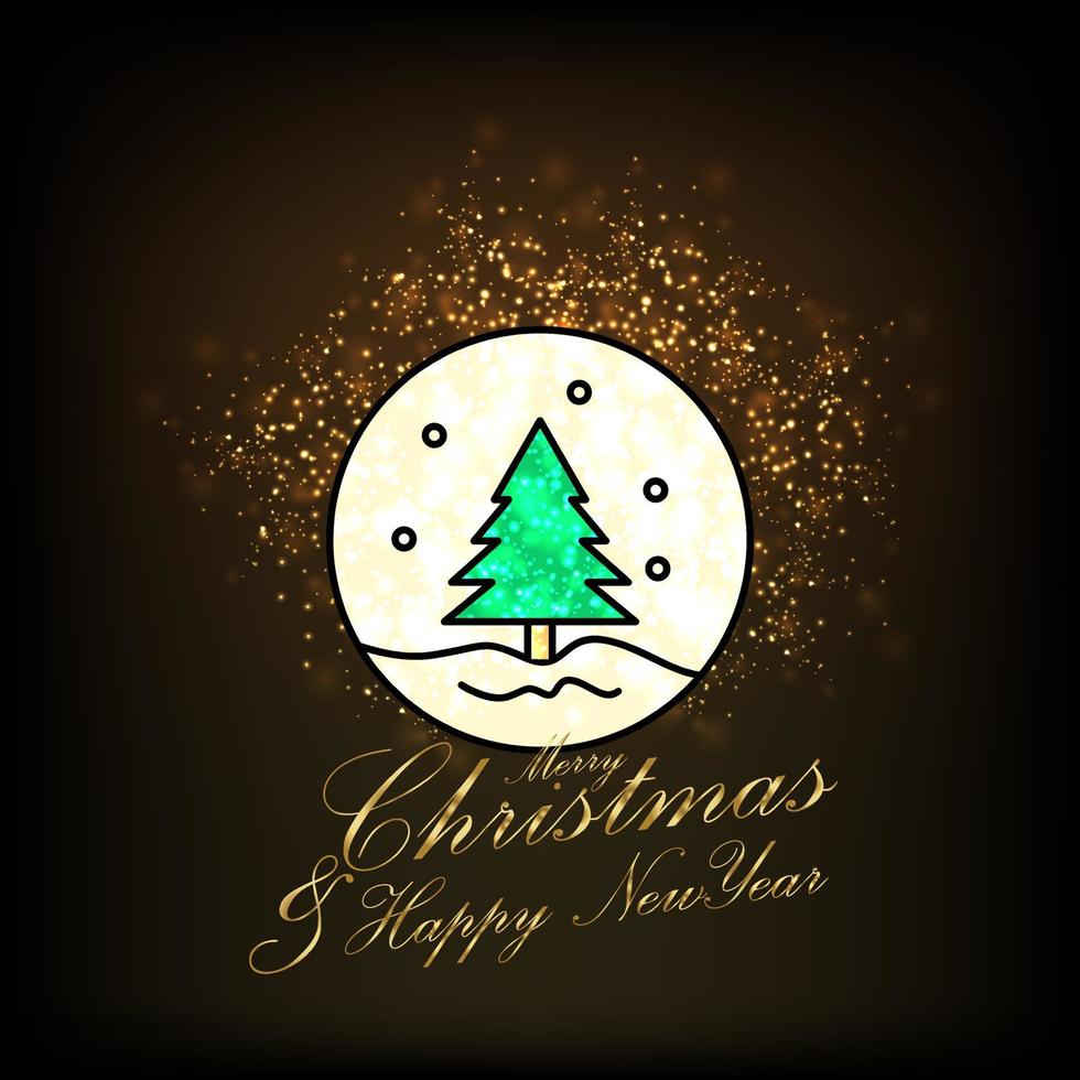 Merry Christmas and Happy new Year Abstract Glitter background vector