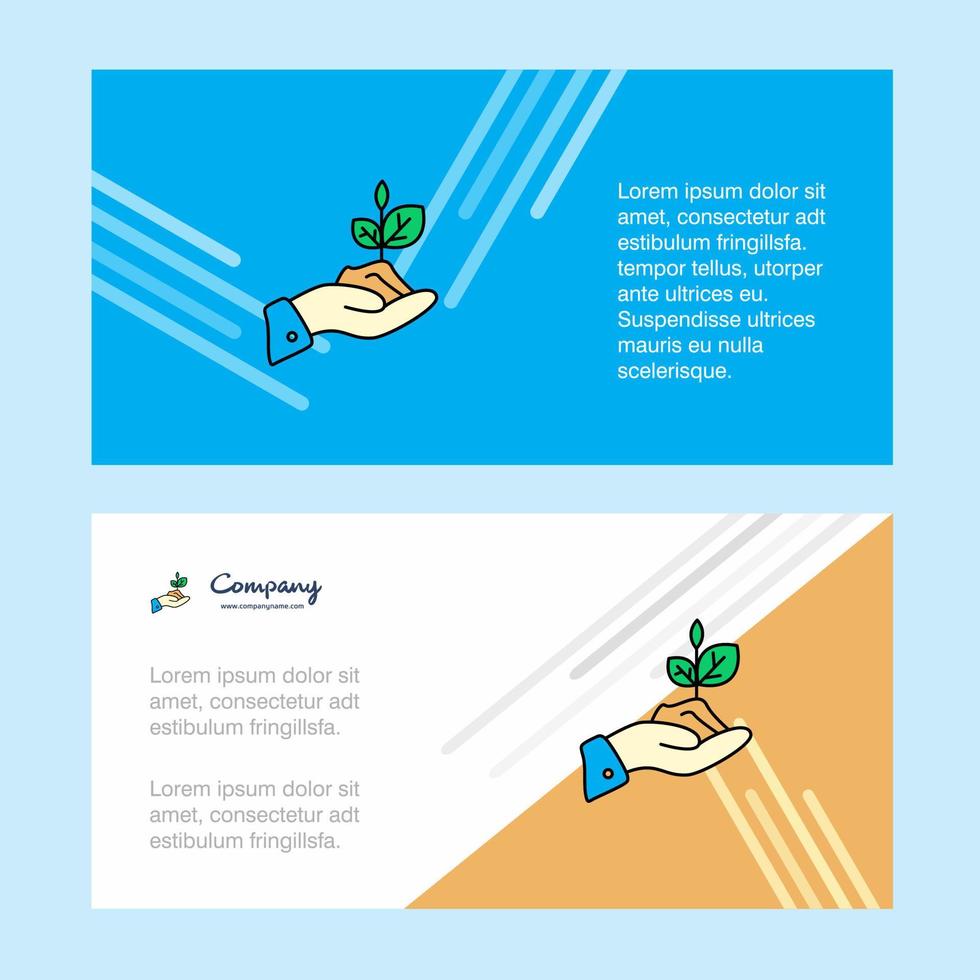 Plant abstract corporate business banner template horizontal advertising business banner vector