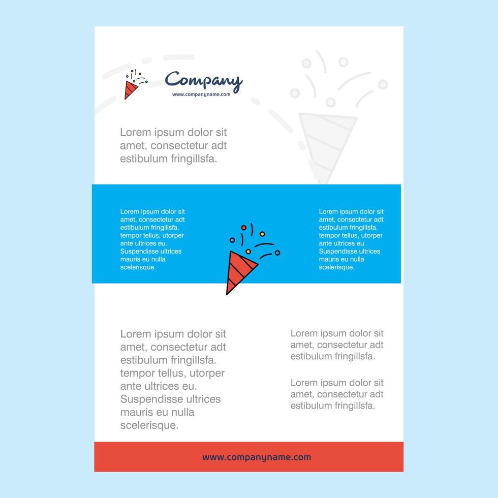 Template layout for Decorations comany profile annual report presentations leaflet Brochure Vector Background