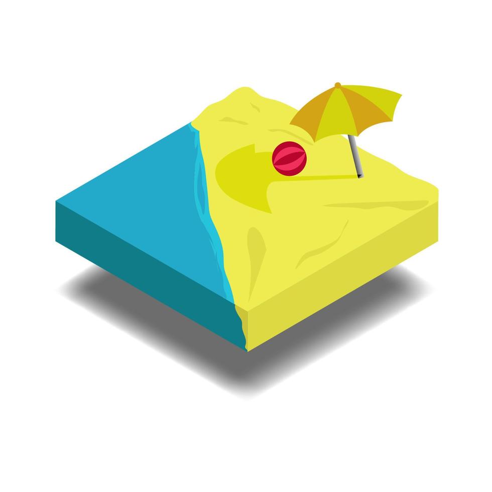 3D vector isometric illustration , summer beach island tropic travel and holiday , concept infographic collection