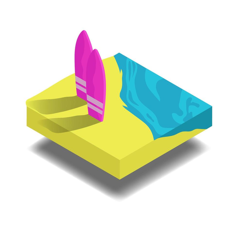 3D vector isometric illustration , summer beach island tropic travel and holiday , concept infographic collection