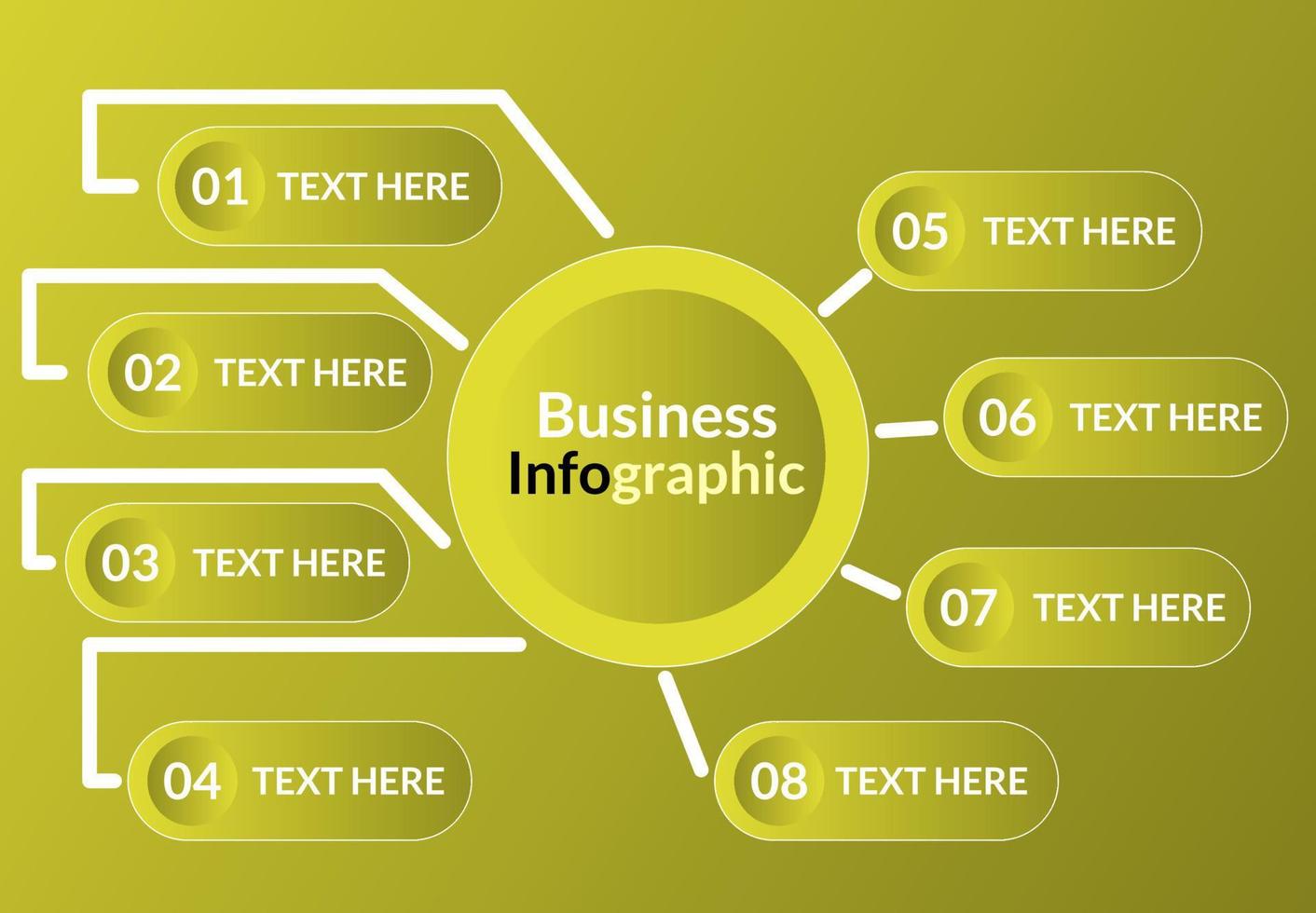 Business data infographic vector template work, marketing step on board sign isolated banner elegant simple diagram circle idea chart