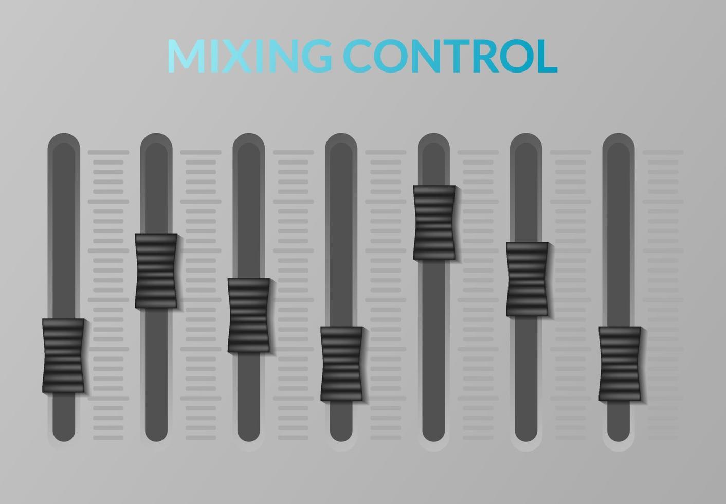 Mixing control music DJ , vector illustration sound audio, studio control equipment record , media broadcast recording , entertainment professional design concept