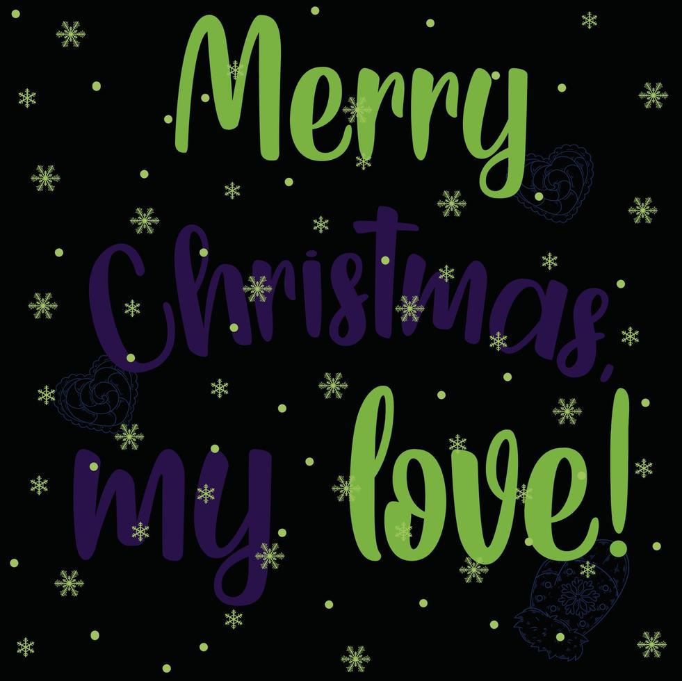 Merry Christmas My Love 06 Merry Christmas and Happy Holidays Typography set Vector logo, text design