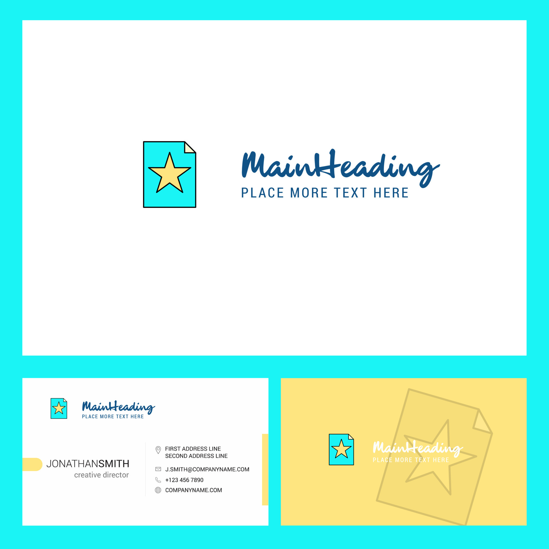 Text file Logo design with Tagline Front and Back Busienss Card ...