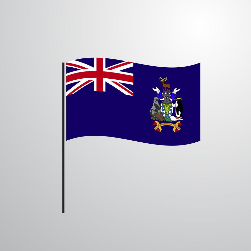 South Georgia waving Flag vector