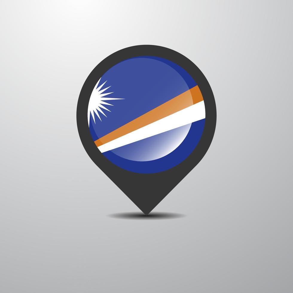 Marshall Islands Map Pin vector