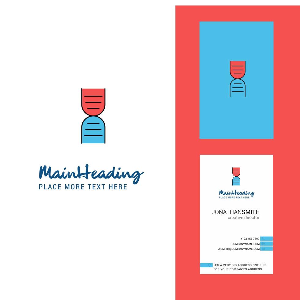 DNA Creative Logo and business card vertical Design Vector