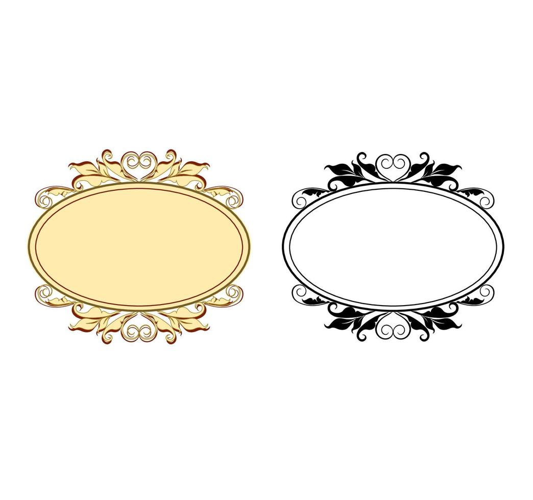 The frame of the silhouette of the pattern. To insert a design or inscription. Decorative elements. vector