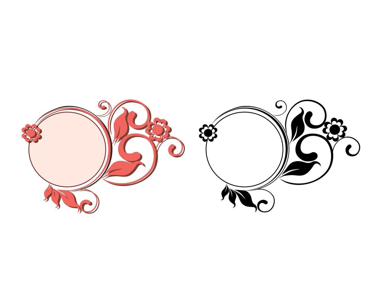 The frame of the silhouette of the pattern. To insert a design or inscription. Decorative elements. vector