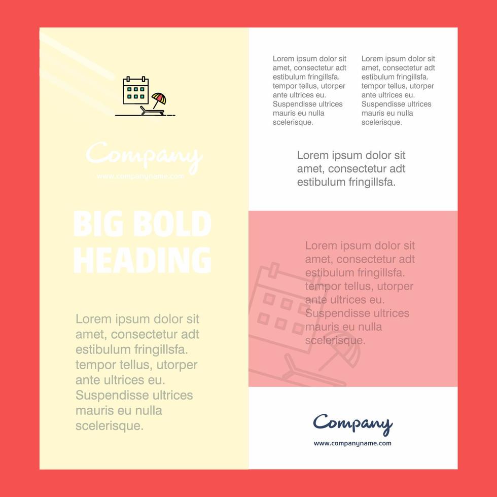 Beach Business Company Poster Template with place for text and images vector background