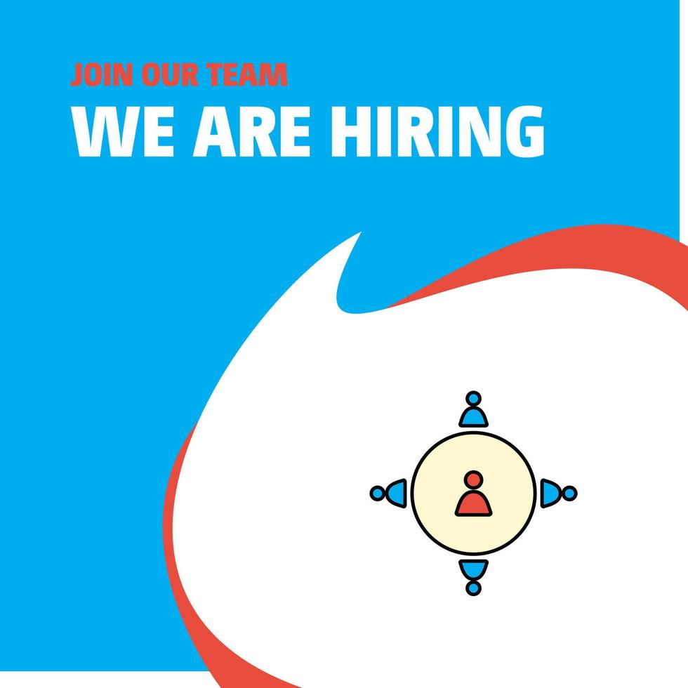 Join Our Team Busienss Company Networking We Are Hiring Poster Callout Design Vector background