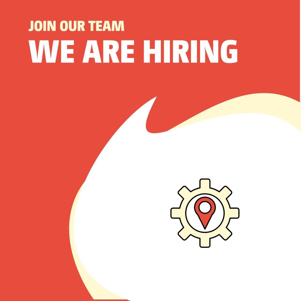 Join Our Team Busienss Company Location setting We Are Hiring Poster Callout Design Vector background