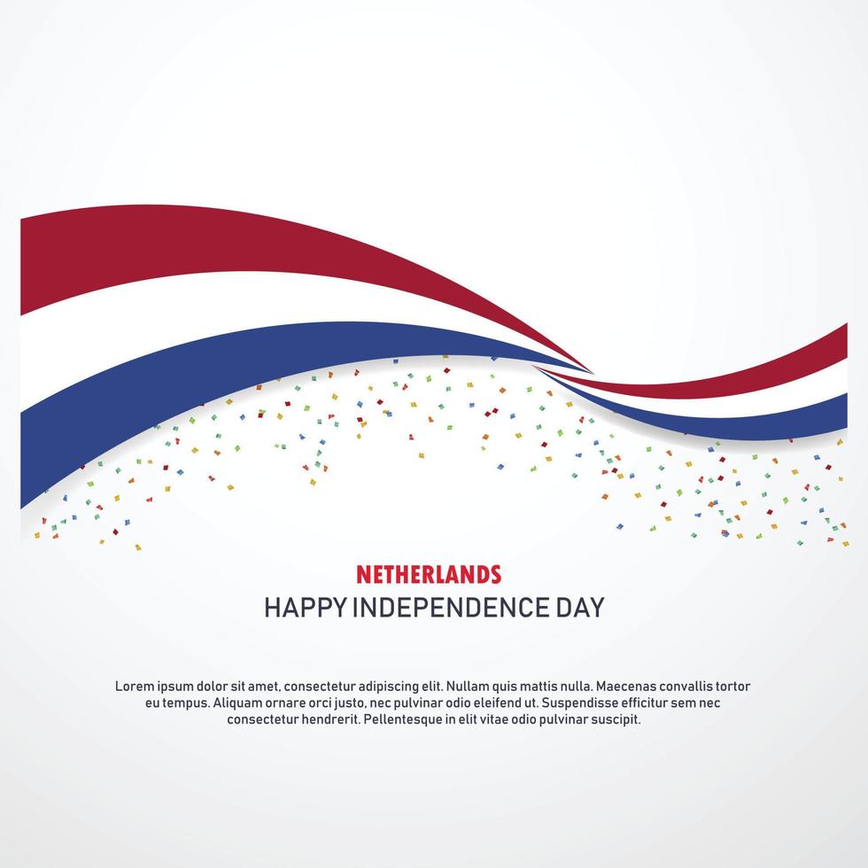 Netherlands Happy independence day Background vector