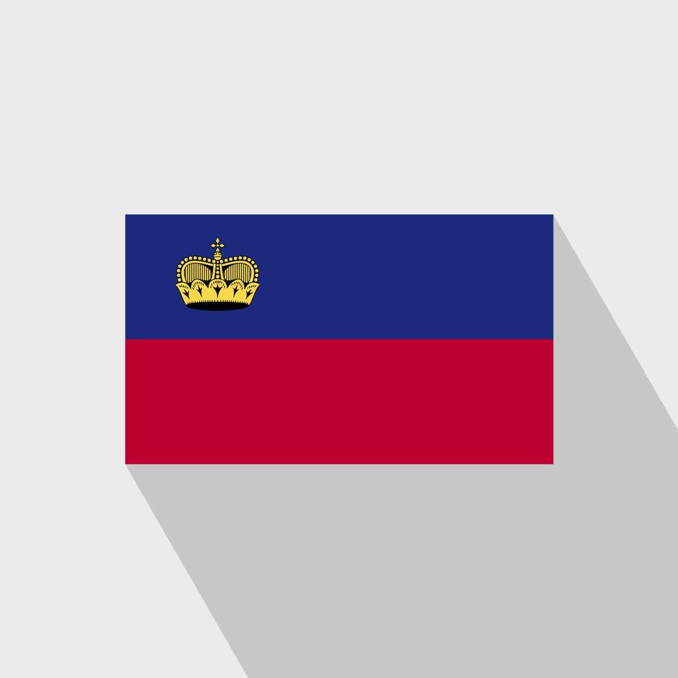 Liechtenstein flag Long Shadow design vector