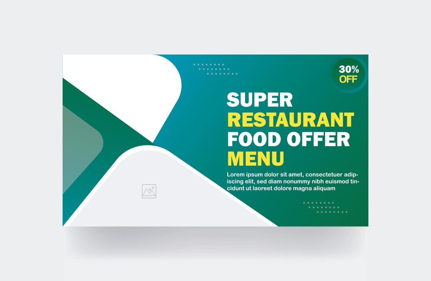 Restaurant food offer menu Thumbnail banner Cooking Thumbnail design template vector