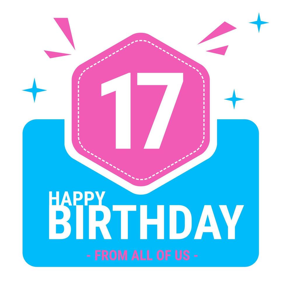 Happy Birthday vector design for greeting card, birthday card, invitation card. Composition of letters and numbers. Eps10 Vector illustration