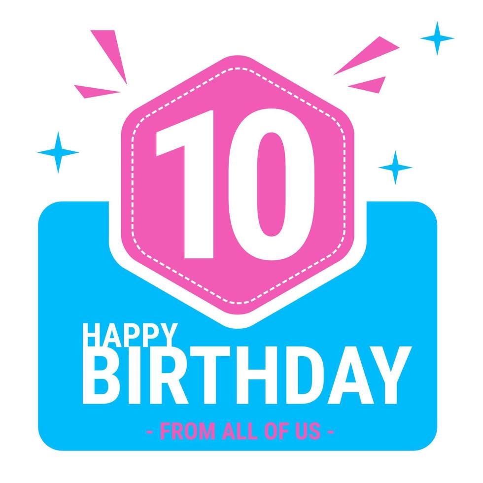 Happy Birthday vector design for greeting card, birthday card, invitation card. Composition of letters and numbers. Eps10 Vector illustration