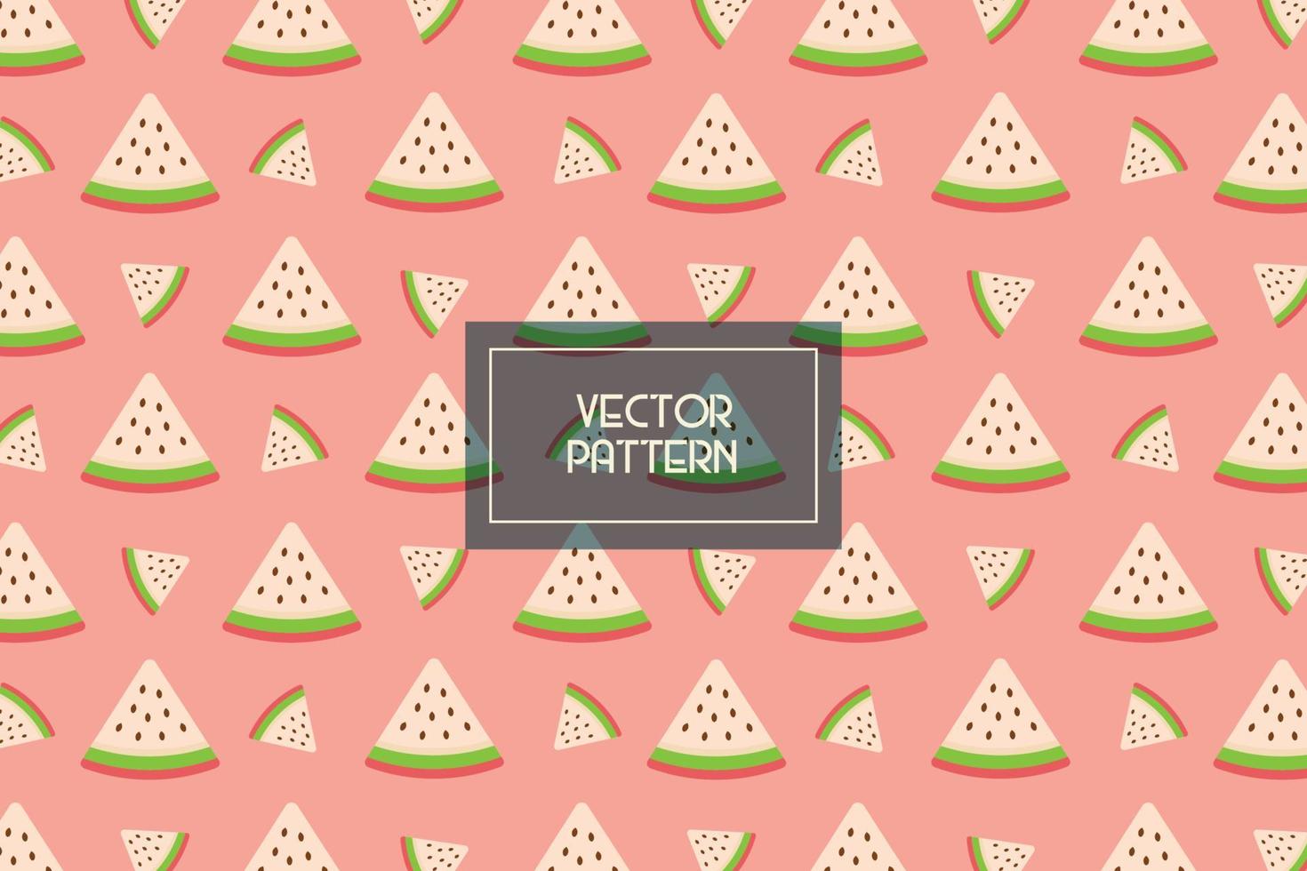 Watermelon fresh fruit quarter half food with seeds abstract vector seamless repeat pink pattern