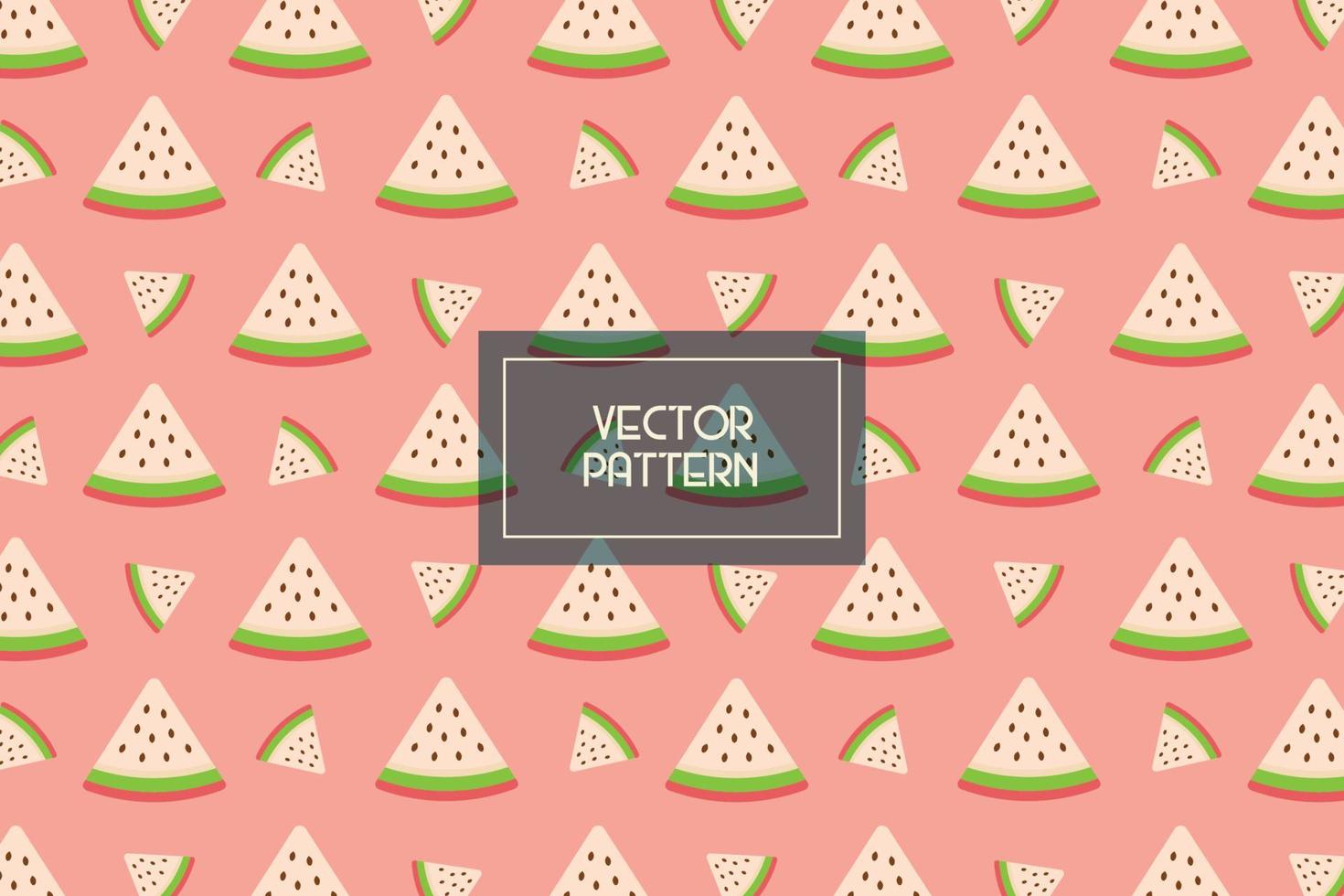 cuarto de fruta fresca de sandía medio alimento con semillas vector abstracto patrón rosa repetido sin costuras