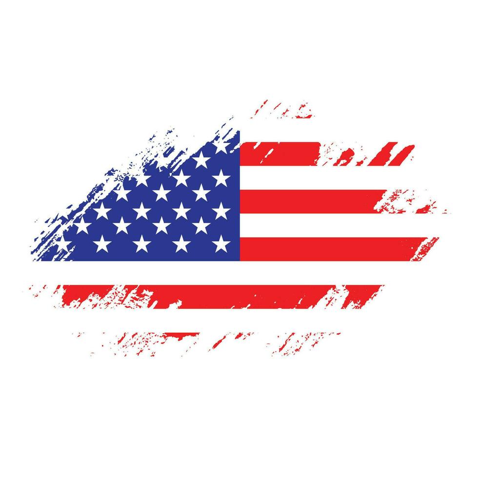 American grunge texture abstract flag vector