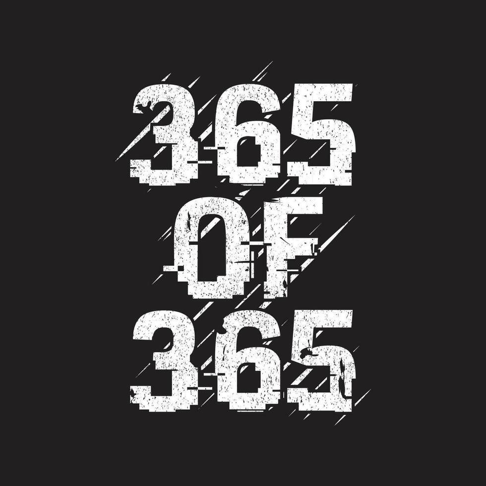 365 of 365 new gradient texture professional text effect best typography tshirt design for print vector
