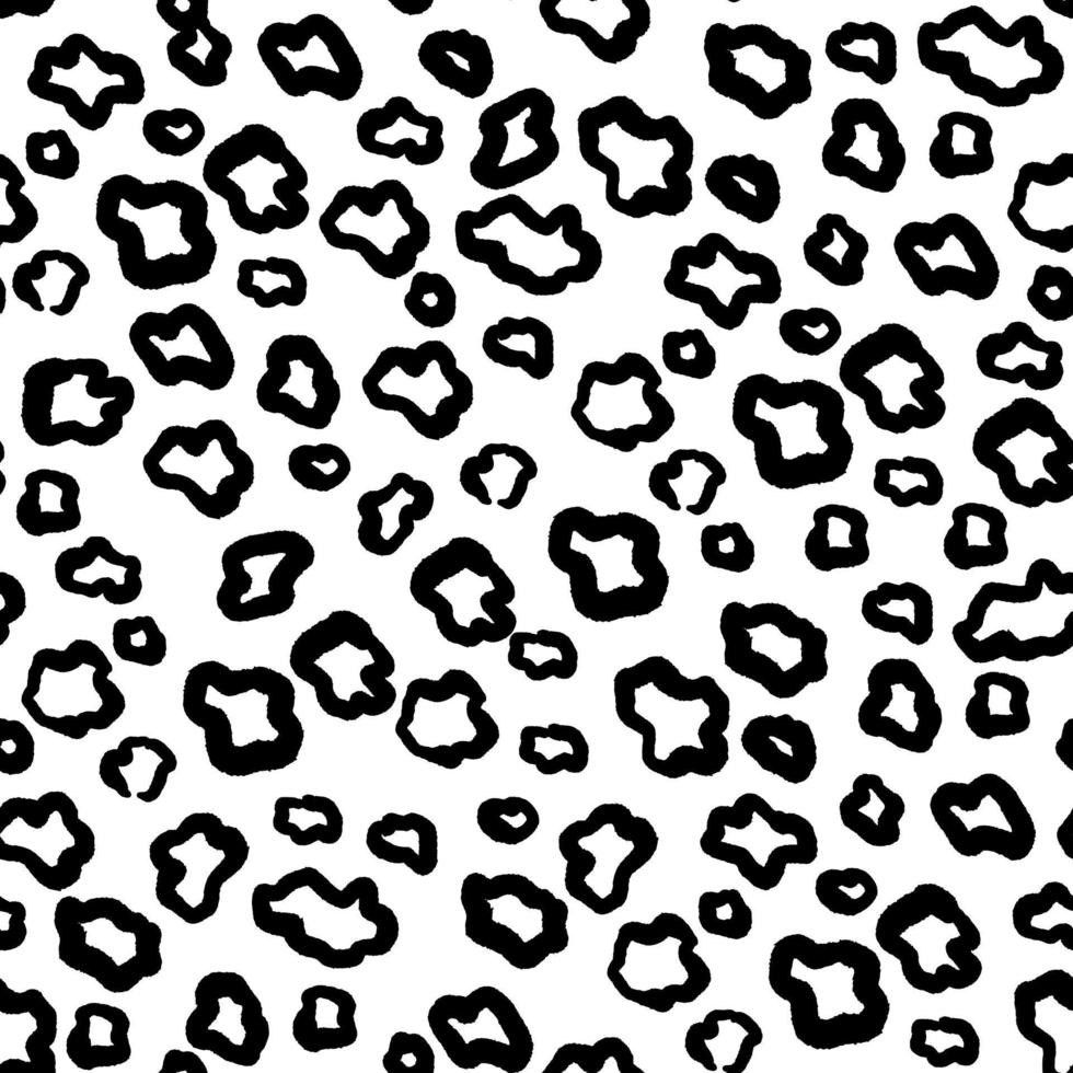 Vector seamless pattern. Leopard black and white skin texture.Seamless leopard skin texture, vector illustration.