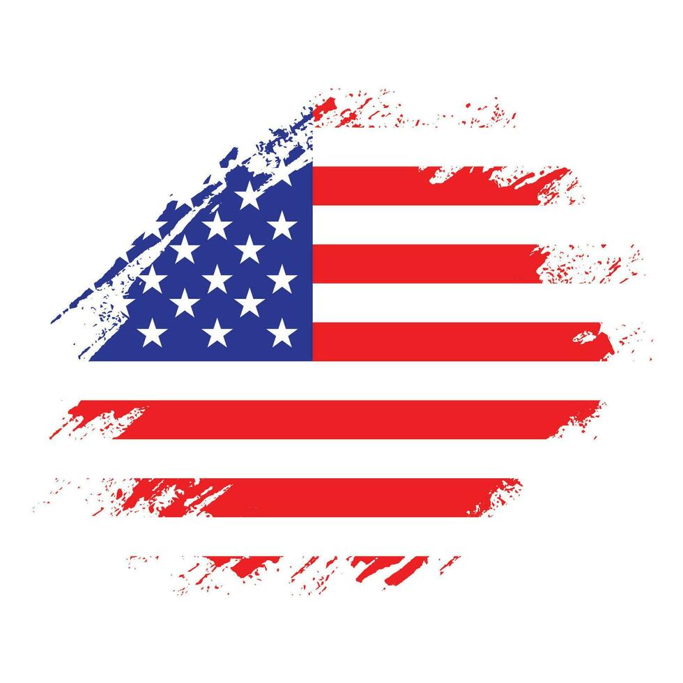 Abstract American grunge flag vector