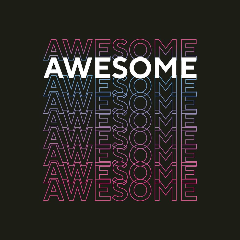 Awesome new simple unique text effect typography tshirt design for print vector