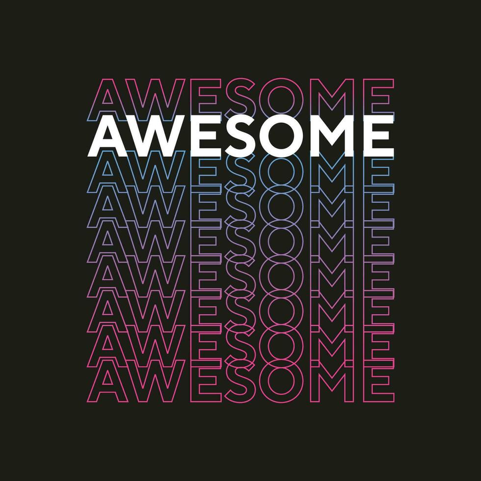 Awesome new simple unique text effect typography tshirt design for print vector