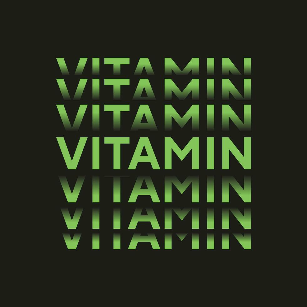 diseño de tipografía profesional de efecto de texto de vitamina para imprimir vector