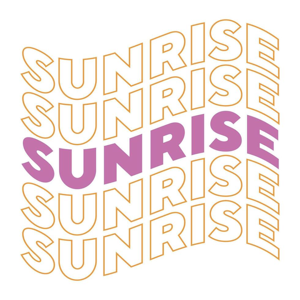 Summer quotes new professional sunrise wavy stock text effect typography tshirt design for print vector