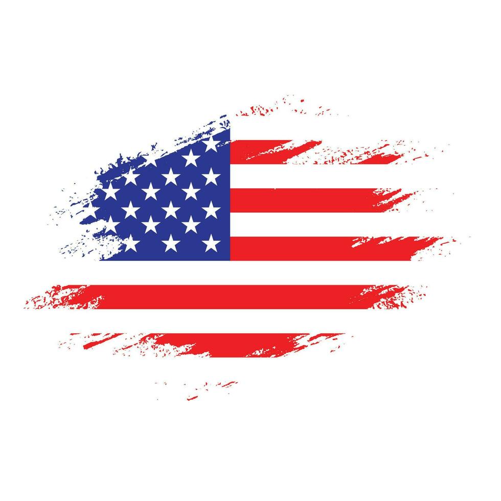 Professional abstract grunge American flag vector
