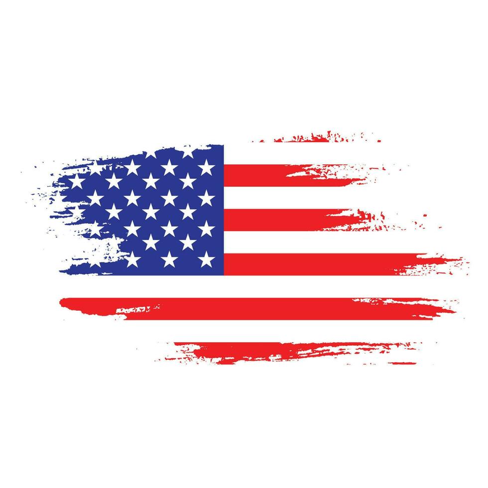 efecto de textura vector de bandera americana