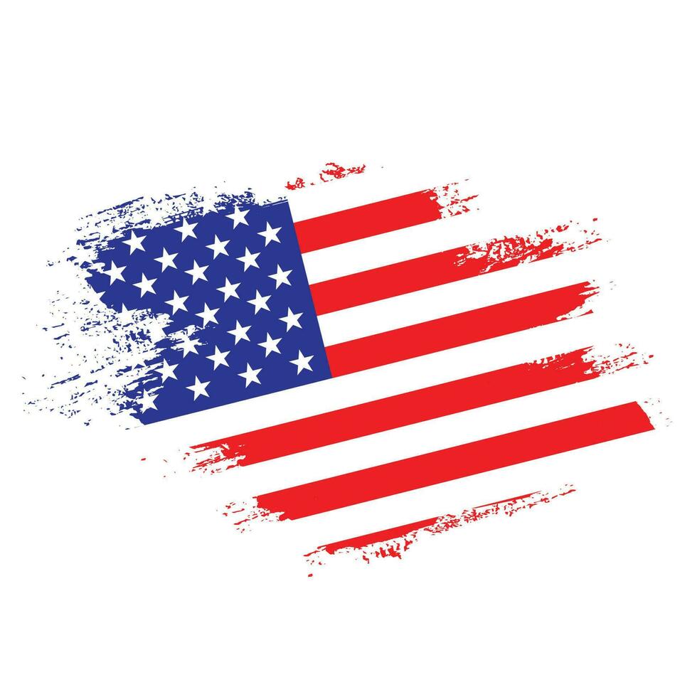 American grunge flag vector