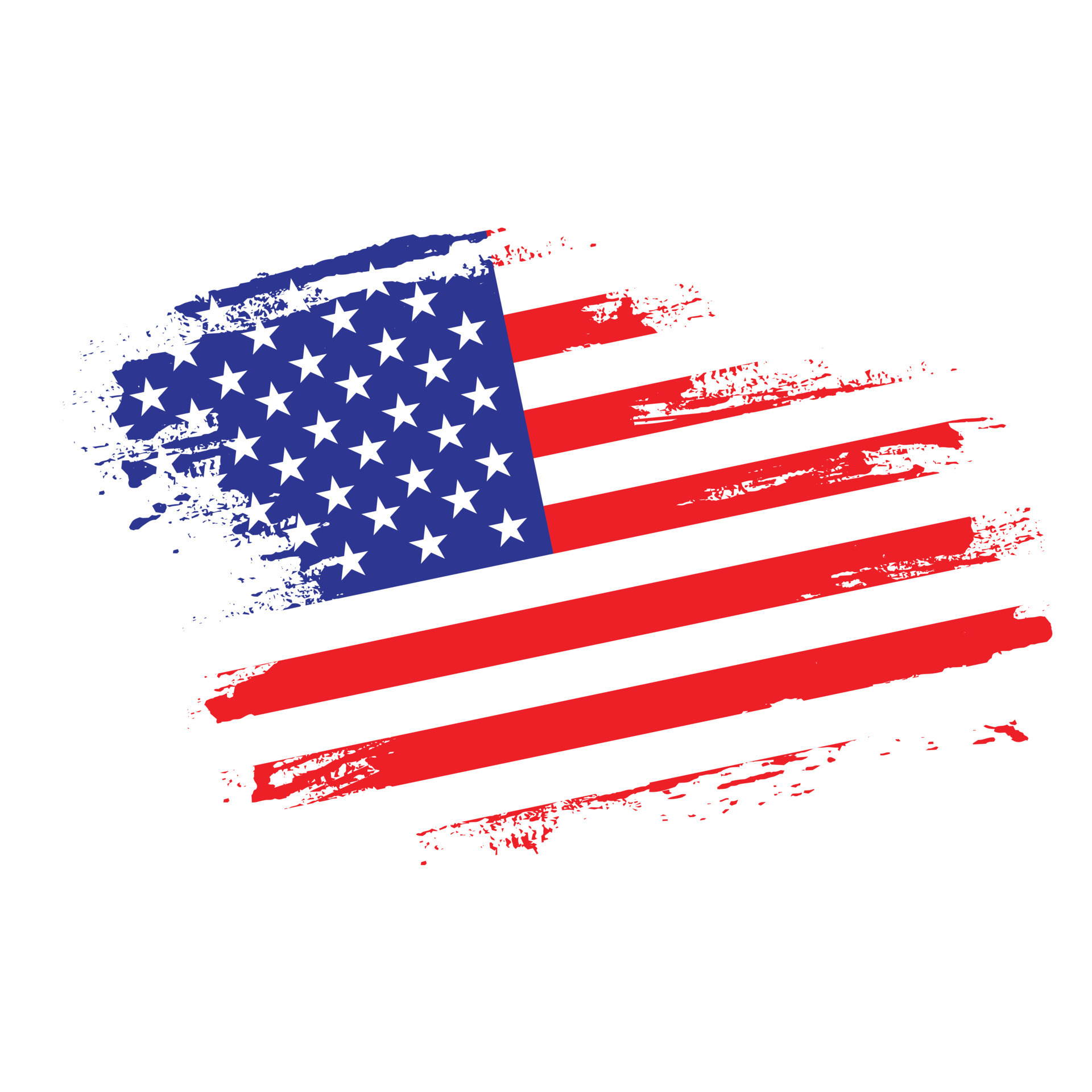 Professional brush effect American flag vector 14241309 Vector Art at