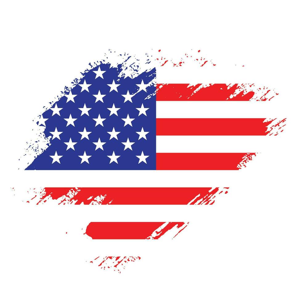 Grunge effect American flag design vector