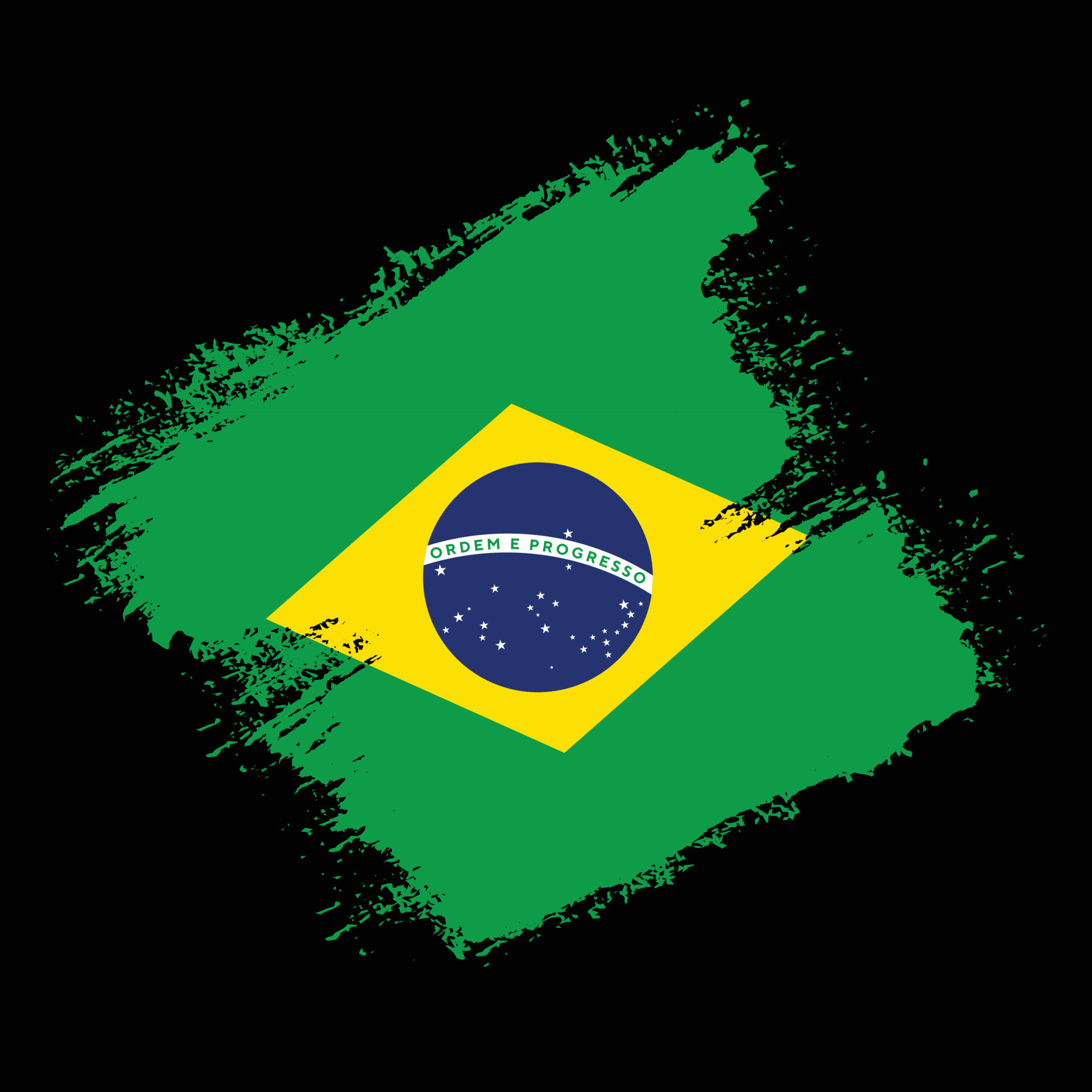 nuevo vector de bandera de brasil se desvaneció grunge 14241326 Vector