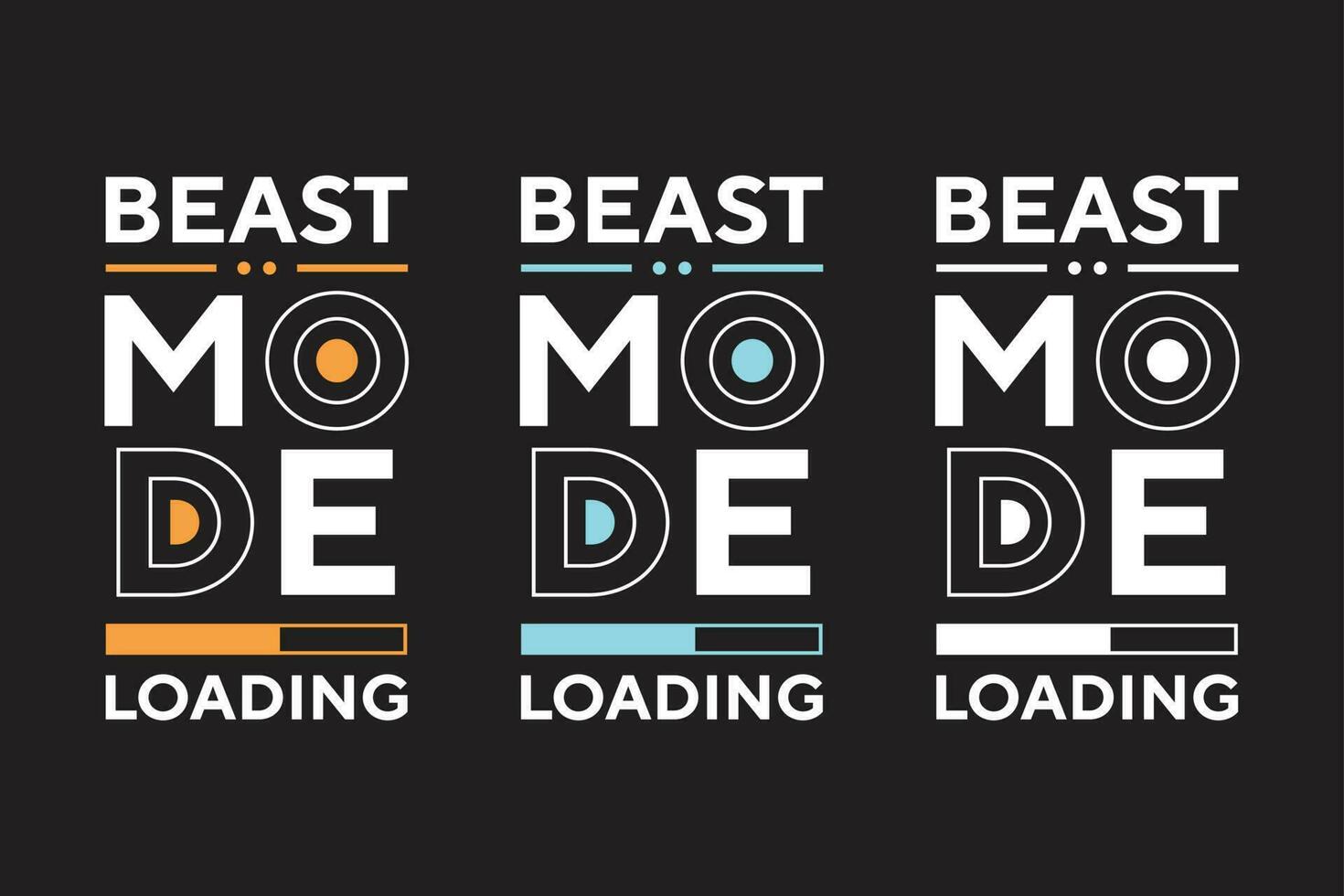 Beast mode loading best text effect typography t shirt design vector