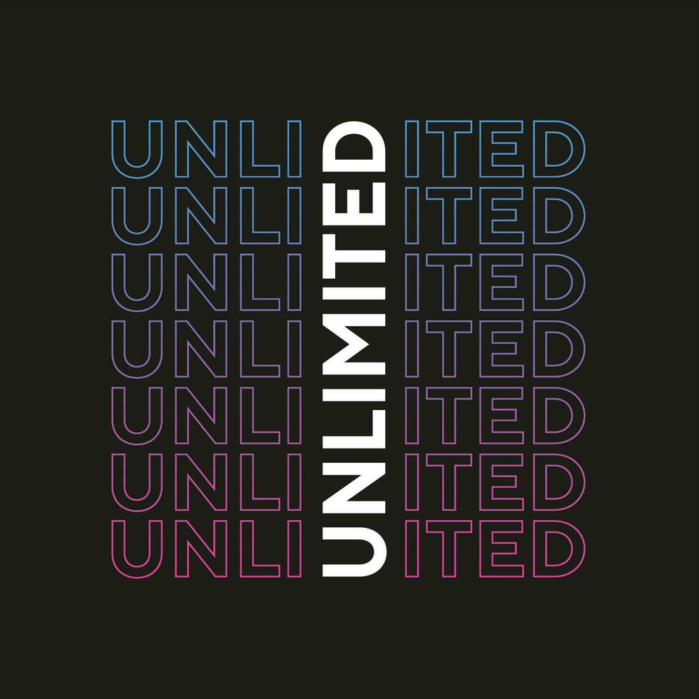 Unlimited new best stock text effect professional unique colorful typography tshirt design vector