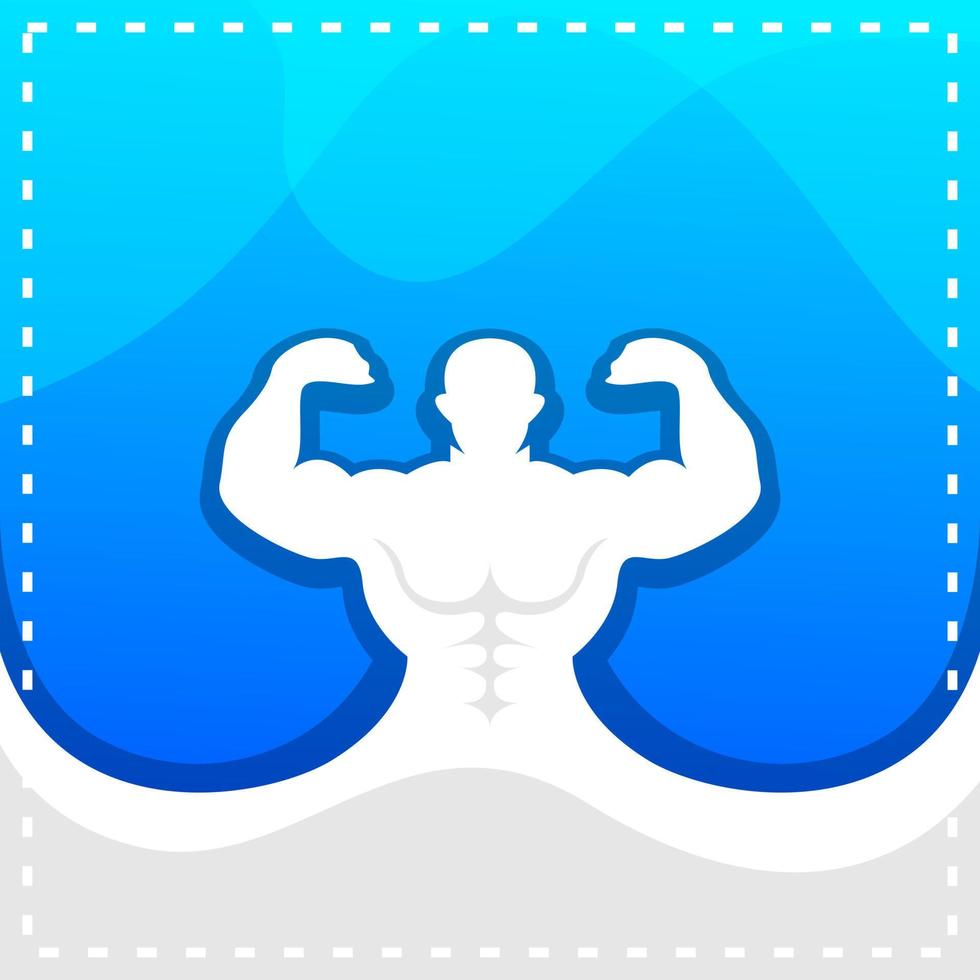 gradient style gym background vector