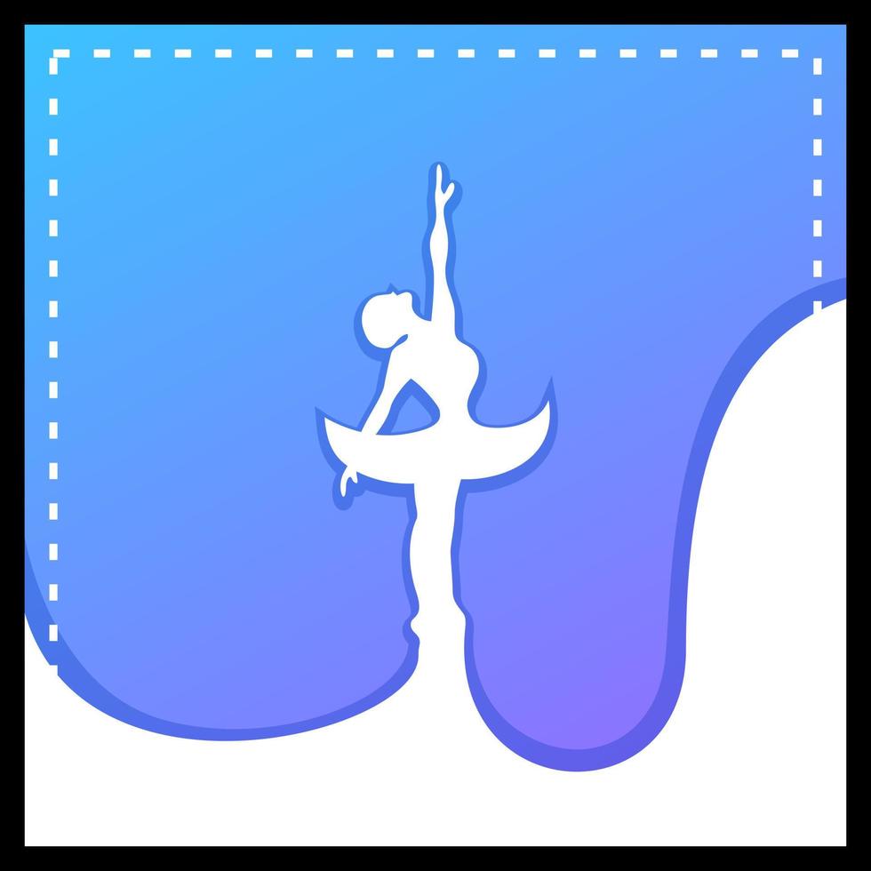 plantilla de fondo de bailarina de estilo degradado vector