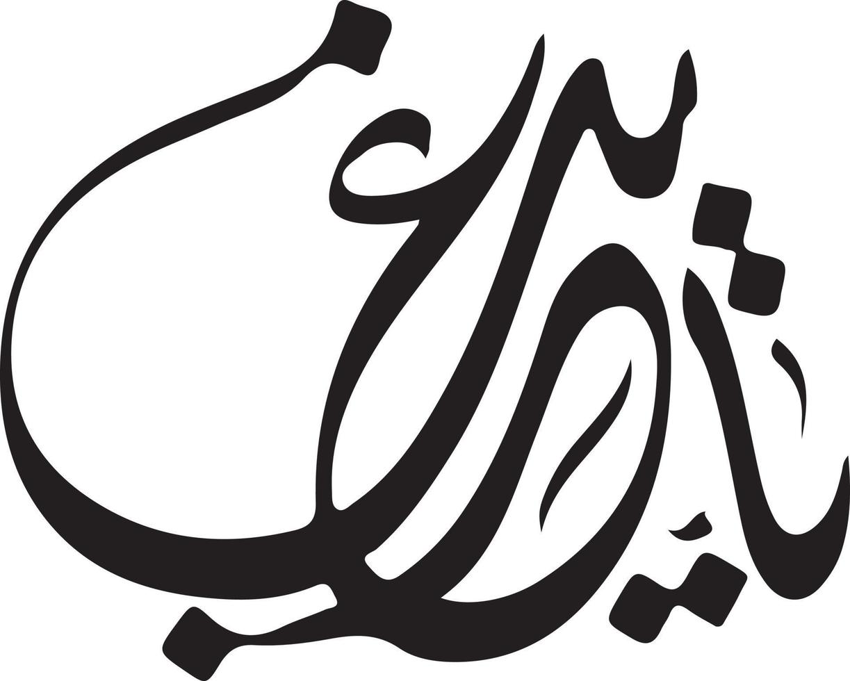 Arbi Islamic Urdu calligraphy Free Vector