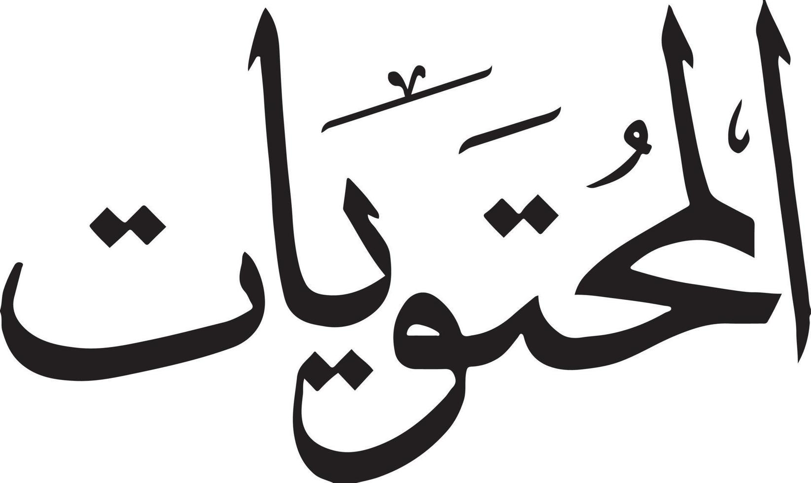 ALmhotaoyat Islamic Urdu calligraphy Free Vector