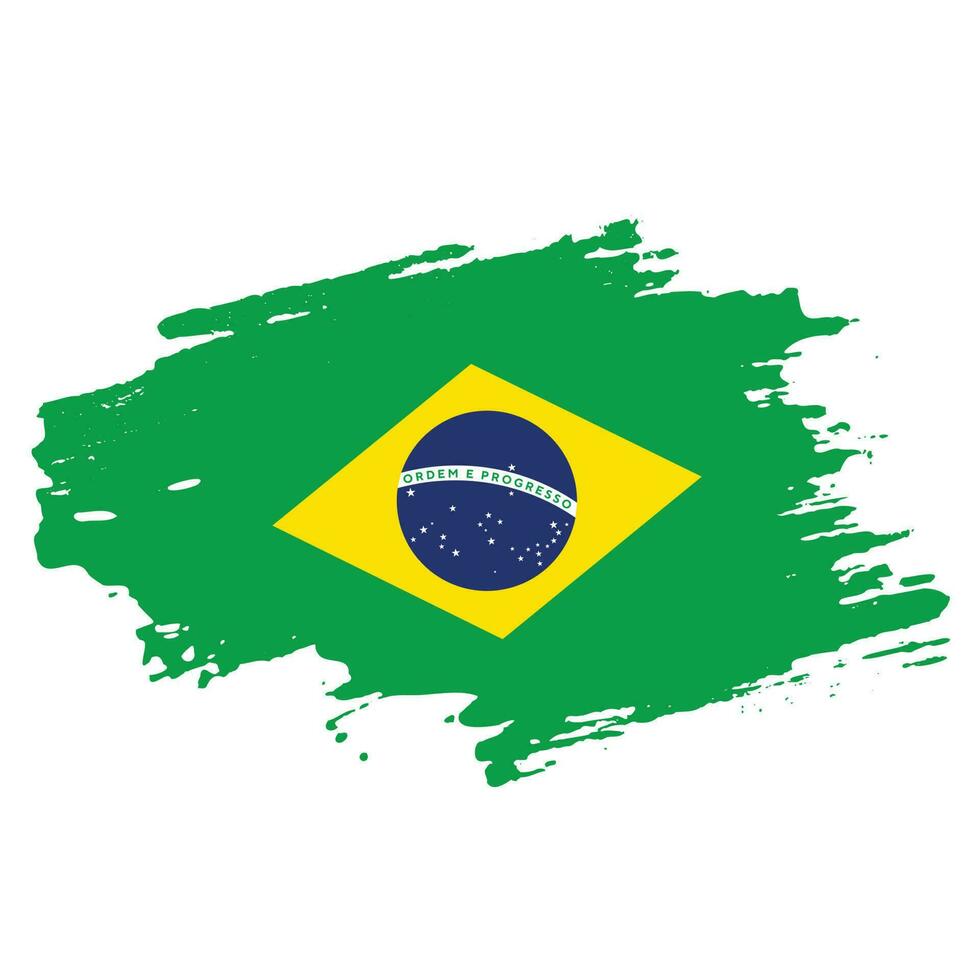 diseño abstracto colorido de la bandera de brasil vector