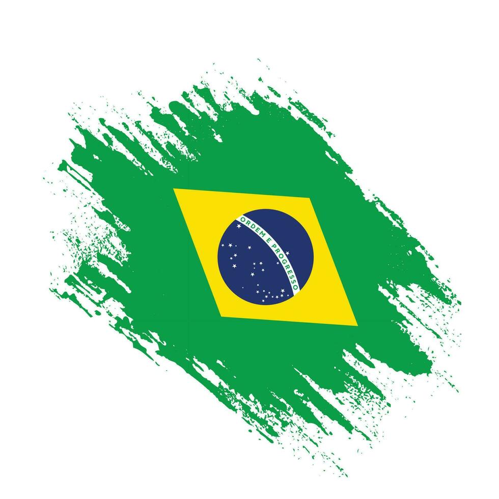 Texture effect Brazil flag vector